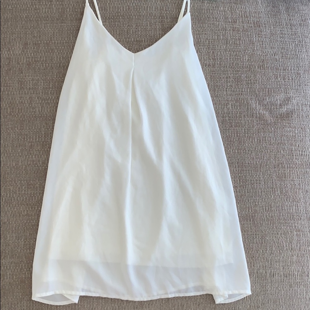 White flowy top